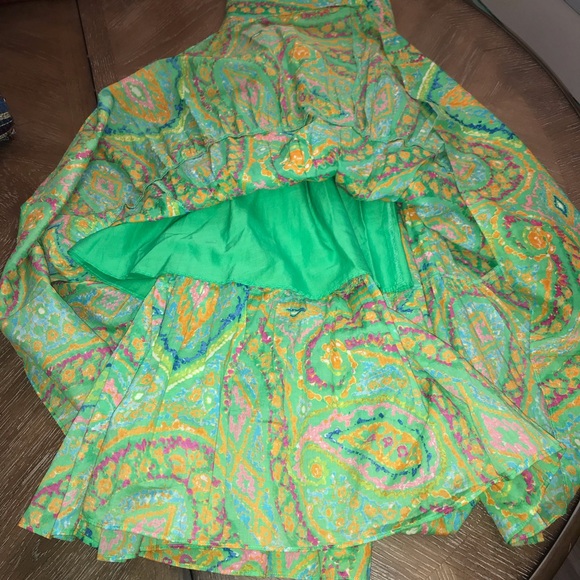 Lauren Ralph Lauren Size Medium Paisley Greens Boho Layered Skirt. - Picture 8 of 12